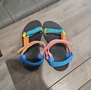Teva Kids Sandals with Blue, Pink, and Orange Straps
